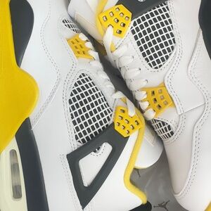 Jordan White and Yellow Sneakers with Air Unit